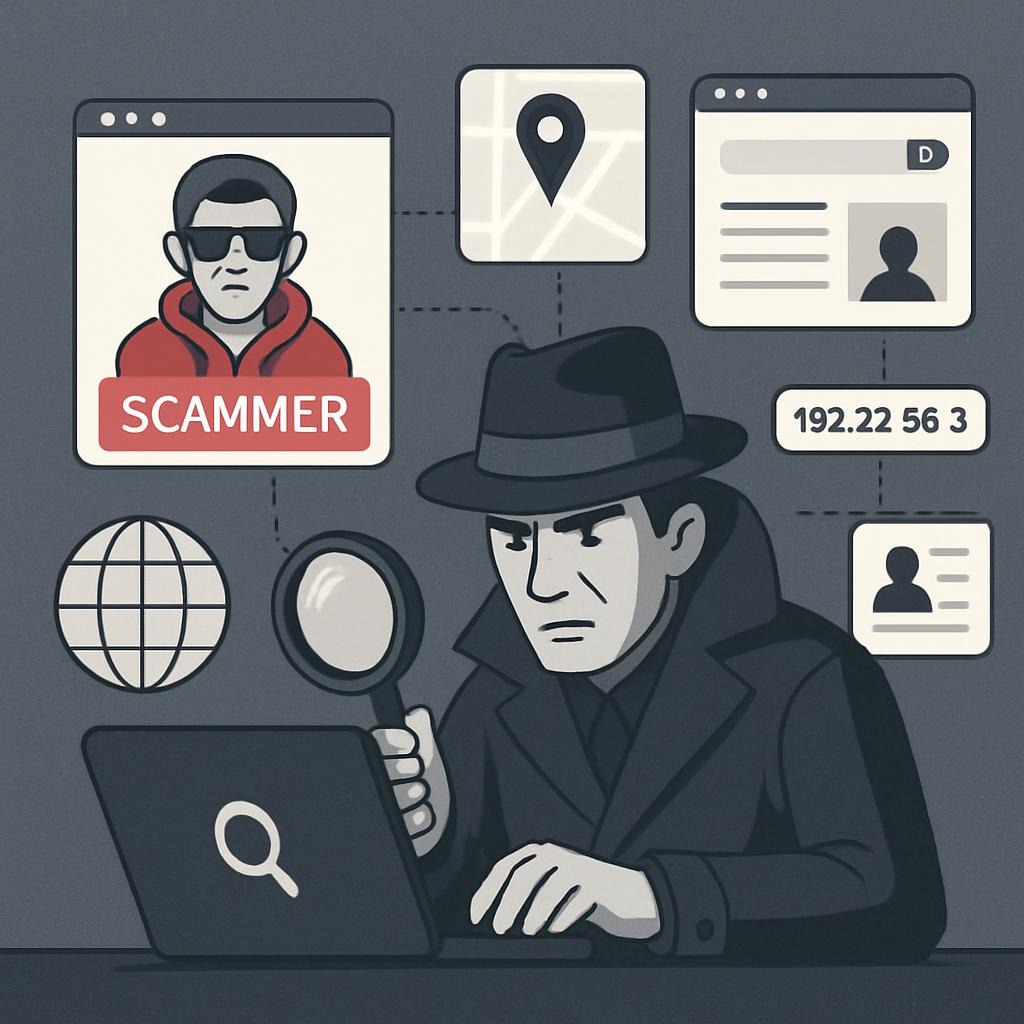 Online Scammer Illustration