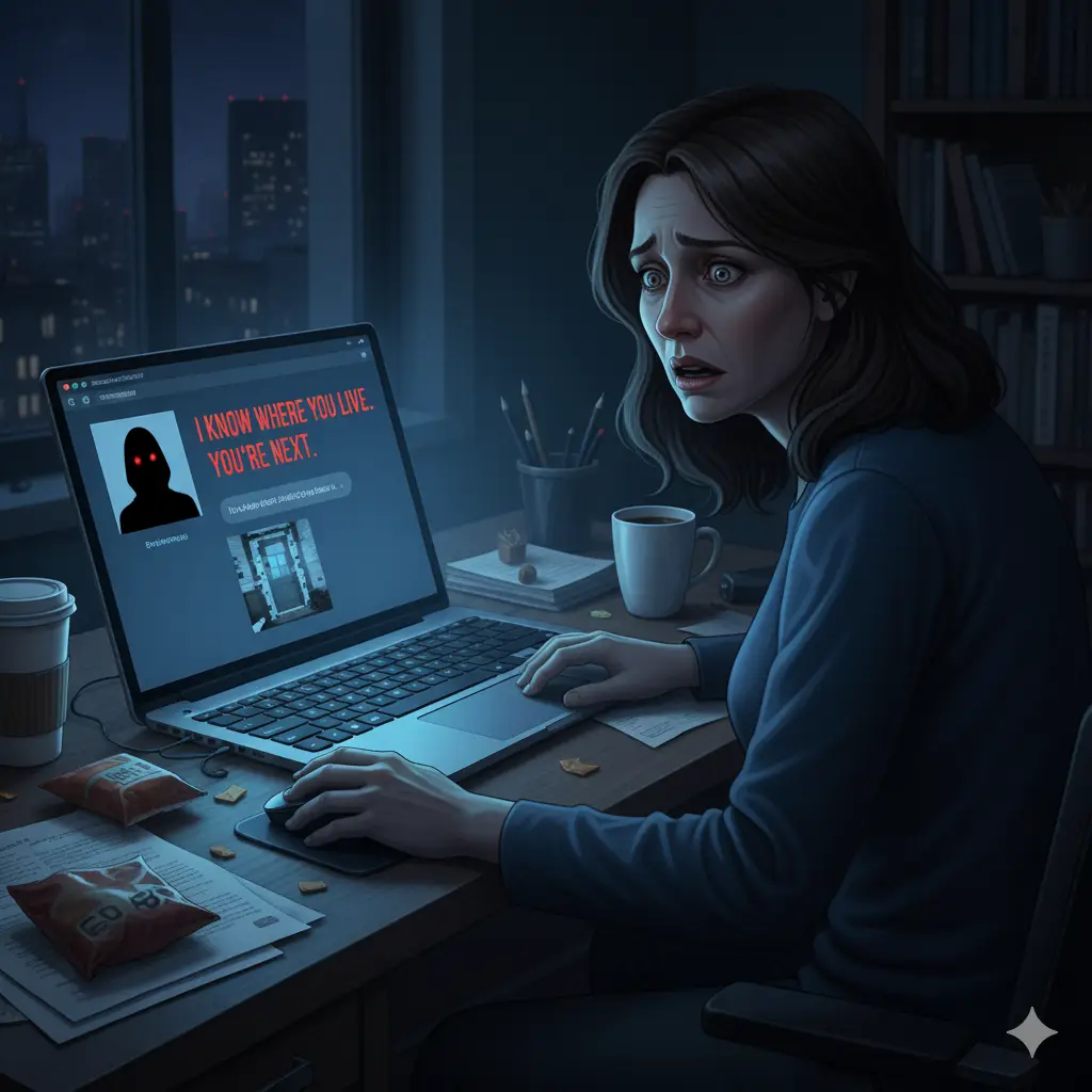 Illustration of Online Hackers Trying to Extort